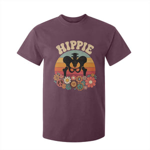 Hip Replacement Recovery T Shirt For Kid Hippie 70s Retro Sunset Floral Anatomy Graphic