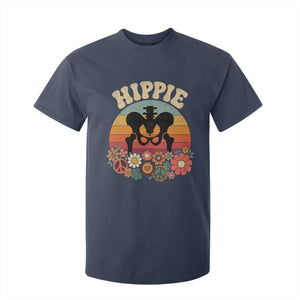 Hip Replacement Recovery T Shirt For Kid Hippie 70s Retro Sunset Floral Anatomy Graphic