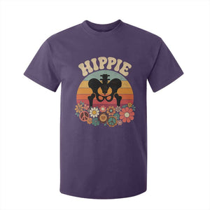 Hip Replacement Recovery T Shirt For Kid Hippie 70s Retro Sunset Floral Anatomy Graphic