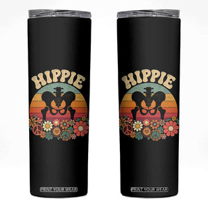 Hip Replacement Recovery Skinny Tumbler Hippie 70s Retro Sunset Floral Anatomy Graphic
