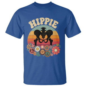 Hip Replacement Recovery T Shirt Hippie 70s Retro Sunset Floral Anatomy Graphic