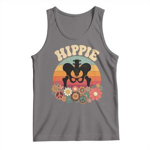 Hip Replacement Recovery Tank Top Hippie 70s Retro Sunset Floral Anatomy Graphic