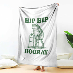 Funny Frog Hip Surgery Recovery Graphic Throw Blanket Get Well Soon Gifts