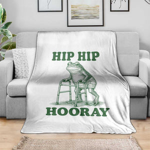 Funny Frog Hip Surgery Recovery Graphic Throw Blanket Get Well Soon Gifts