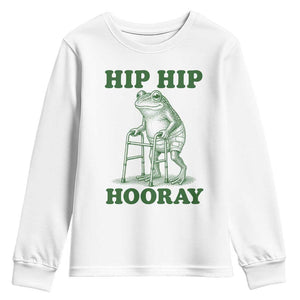 Funny Frog Hip Surgery Recovery Graphic Youth Sweatshirt Get Well Soon Gifts