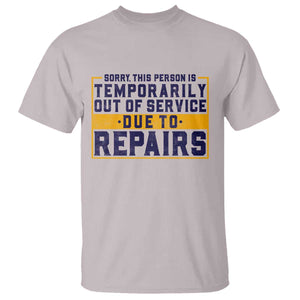 Funny Surgery Recovery Graphic T Shirt Sorry This Person Is Temporarily Out Of Service Hip Knee Shoulder Joint Replacement