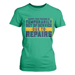 Funny Surgery Recovery Graphic T Shirt For Women Sorry This Person Is Temporarily Out Of Service Hip Knee Shoulder Joint Replacement