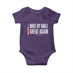 Make My Ankle Great Again Funny Ankle Surgery Recovery Baby Onesie Vintage USA Flag Patriotic