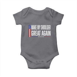 Make My Shoulder Great Again Funny Shoulder Surgery Recovery Baby Onesie Vintage USA Flag Patriotic