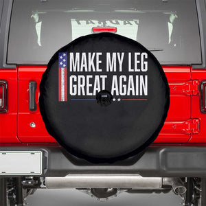Make My Leg Great Again Funny Broken Leg Surgery Recovery Spare Tire Cover Vintage USA Flag Patriotic