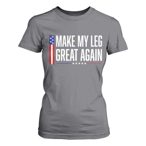Make My Leg Great Again Funny Broken Leg Surgery Recovery T Shirt For Women Vintage USA Flag Patriotic