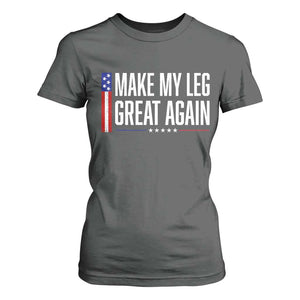 Make My Leg Great Again Funny Broken Leg Surgery Recovery T Shirt For Women Vintage USA Flag Patriotic