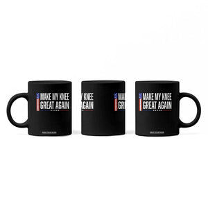 Make My Knee Great Again Funny Broken Knee Surgery Recovery Coffee Mug Vintage USA Flag Patriotic