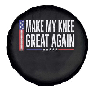 Make My Knee Great Again Funny Broken Knee Surgery Recovery Spare Tire Cover Vintage USA Flag Patriotic