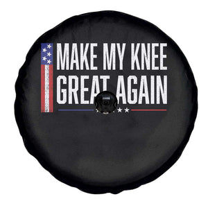 Make My Knee Great Again Funny Broken Knee Surgery Recovery Spare Tire Cover Vintage USA Flag Patriotic