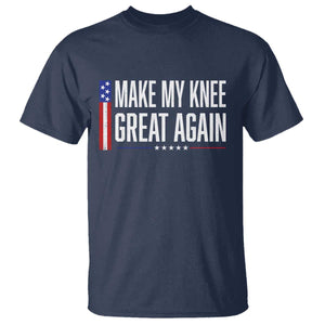 Make My Knee Great Again Funny Broken Knee Surgery Recovery T Shirt Vintage USA Flag Patriotic