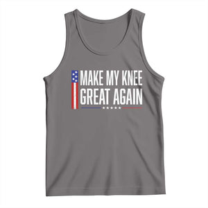 Make My Knee Great Again Funny Broken Knee Surgery Recovery Tank Top Vintage USA Flag Patriotic