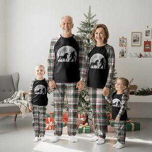 Bigfoot Walking Unicorn Plaid Pajama Set Full Moon Sasquatch Fantasy Forest Silhouette TS10 Christmas Plaid Print Your Wear