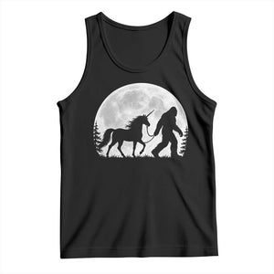 Bigfoot Walking Unicorn Tank Top Full Moon Sasquatch Fantasy Forest Silhouette TS10 Black Print Your Wear