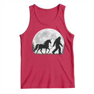 Bigfoot Walking Unicorn Tank Top Full Moon Sasquatch Fantasy Forest Silhouette TS10 Red Print Your Wear