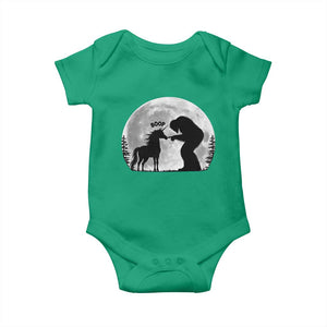Bigfoot Boop Unicorn Baby Onesie Funny Sasquatch Full Moon Fantasy Forest Silhouette TS10 Irish Green Print Your Wear