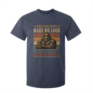 Does This Make Me Look Professionally Developed Funny Bigfoot T Shirt For Kid Sasquatch Retro Humor