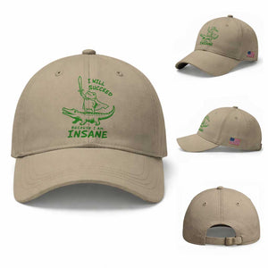 I Will Succeed Because I Am Insane Frog Crocodile Baseball Cap