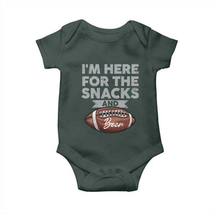 Funny Football Baby Onesie I'm Just Here For The Snacks And Beer TS10 Print Your Wear