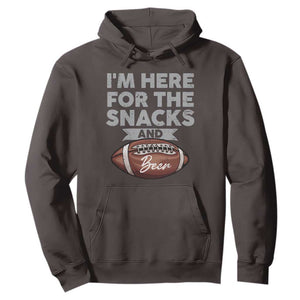 Funny Football Hoodie I'm Just Here For The Snacks And Beer TS10 Dark Chocolate Print Your Wear