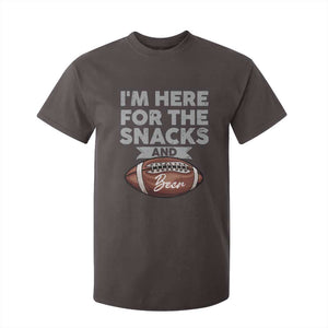 Funny Football T Shirt For Kid I'm Just Here For The Snacks And Beer TS10 Dark Chocolate Print Your Wear