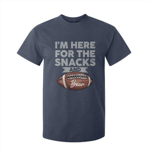 Funny Football T Shirt For Kid I'm Just Here For The Snacks And Beer TS10 Navy Print Your Wear