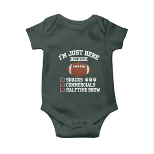 Funny Football Baby Onesie I'm Just Here For The Snacks And Commercials TS10 Print Your Wear