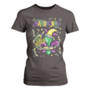 Mardi Gras T Shirt For Women Fleur de Lis Carnival Fat Tuesday TS10 Dark Chocolate Print Your Wear