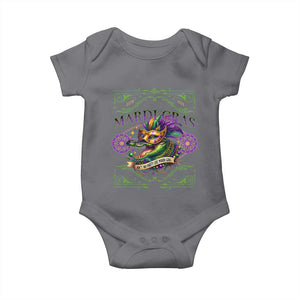 Mardi Gras Crocodile Baby Onesie Mardigator Alligator Costume Carnival Ain't No Party Like Mardi Gras TS10 Charcoal Print Your Wear
