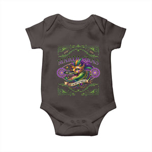 Mardi Gras Crocodile Baby Onesie Mardigator Alligator Costume Carnival Ain't No Party Like Mardi Gras TS10 Dark Chocolate Print Your Wear