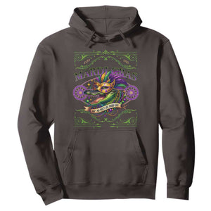 Mardi Gras Crocodile Hoodie Mardigator Alligator Costume Carnival Ain't No Party Like Mardi Gras TS10 Dark Chocolate Print Your Wear