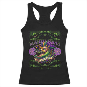 Mardi Gras Crocodile Racerback Tank Top Mardigator Alligator Costume Carnival Ain't No Party Like Mardi Gras TS10 Black Print Your Wear