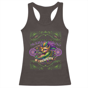 Mardi Gras Crocodile Racerback Tank Top Mardigator Alligator Costume Carnival Ain't No Party Like Mardi Gras TS10 Dark Chocolate Print Your Wear