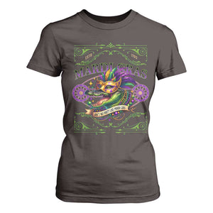 Mardi Gras Crocodile T Shirt For Women Mardigator Alligator Costume Carnival Ain't No Party Like Mardi Gras TS10 Dark Chocolate Print Your Wear
