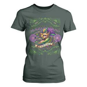 Mardi Gras Crocodile T Shirt For Women Mardigator Alligator Costume Carnival Ain't No Party Like Mardi Gras TS10 Dark Forest Green Print Your Wear
