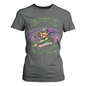 Mardi Gras Crocodile T Shirt For Women Mardigator Alligator Costume Carnival Ain't No Party Like Mardi Gras TS10 Dark Heather Print Your Wear