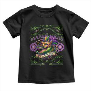 Mardi Gras Crocodile Toddler T Shirt Mardigator Alligator Costume Carnival Ain't No Party Like Mardi Gras TS10 Black Print Your Wear