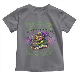Mardi Gras Crocodile Toddler T Shirt Mardigator Alligator Costume Carnival Ain't No Party Like Mardi Gras TS10 Charcoal Print Your Wear