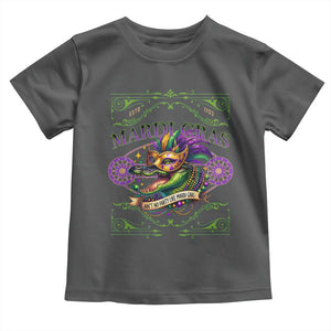 Mardi Gras Crocodile Toddler T Shirt Mardigator Alligator Costume Carnival Ain't No Party Like Mardi Gras TS10 Dark Heather Print Your Wear