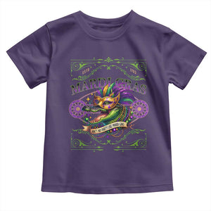 Mardi Gras Crocodile Toddler T Shirt Mardigator Alligator Costume Carnival Ain't No Party Like Mardi Gras TS10 Purple Print Your Wear
