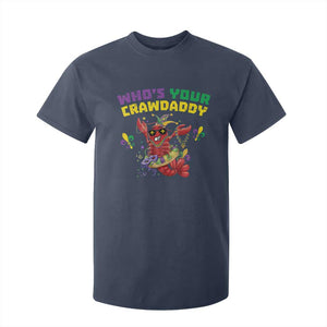 Mardi Gras Crawfish T Shirt For Kid Whos Your Crawdaddy Jester Beads TS10 Navy Print Your Wear