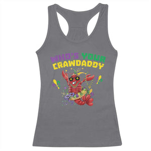 Mardi Gras Crawfish Racerback Tank Top Whos Your Crawdaddy Jester Beads TS10 Charcoal Print Your Wear