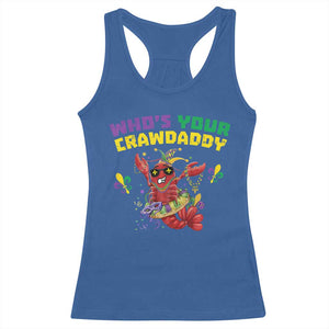 Mardi Gras Crawfish Racerback Tank Top Whos Your Crawdaddy Jester Beads TS10 Royal Blue Print Your Wear