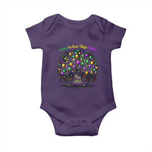 Mardi Gras Bead Tree Baby Onesie Carnival New Orleans 2025 Laissez Les Bons Temps Rouler TS10 Purple Print Your Wear