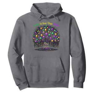 Mardi Gras Bead Tree Hoodie Carnival New Orleans 2025 Laissez Les Bons Temps Rouler TS10 Charcoal Print Your Wear